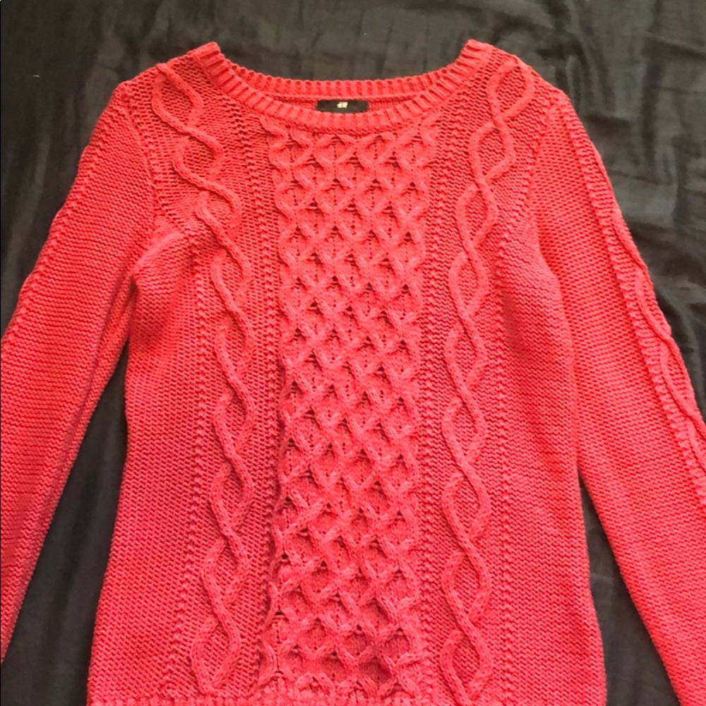 Red long sleeve sweater